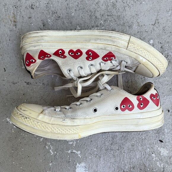 Converse Comme des Garçons multi heart low tops - Picture 3 of 8